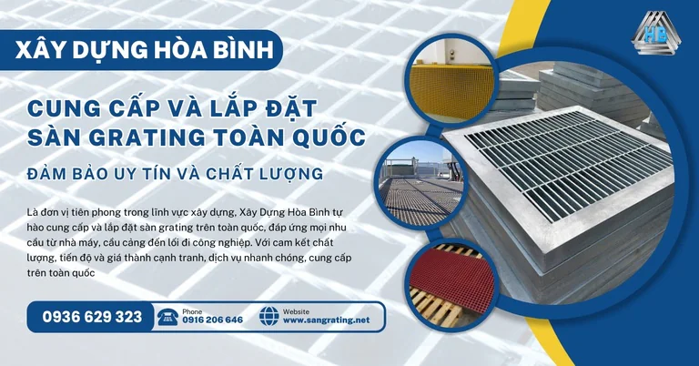 Cung cấp và lắp đặt sàn grating trên toàn quốc